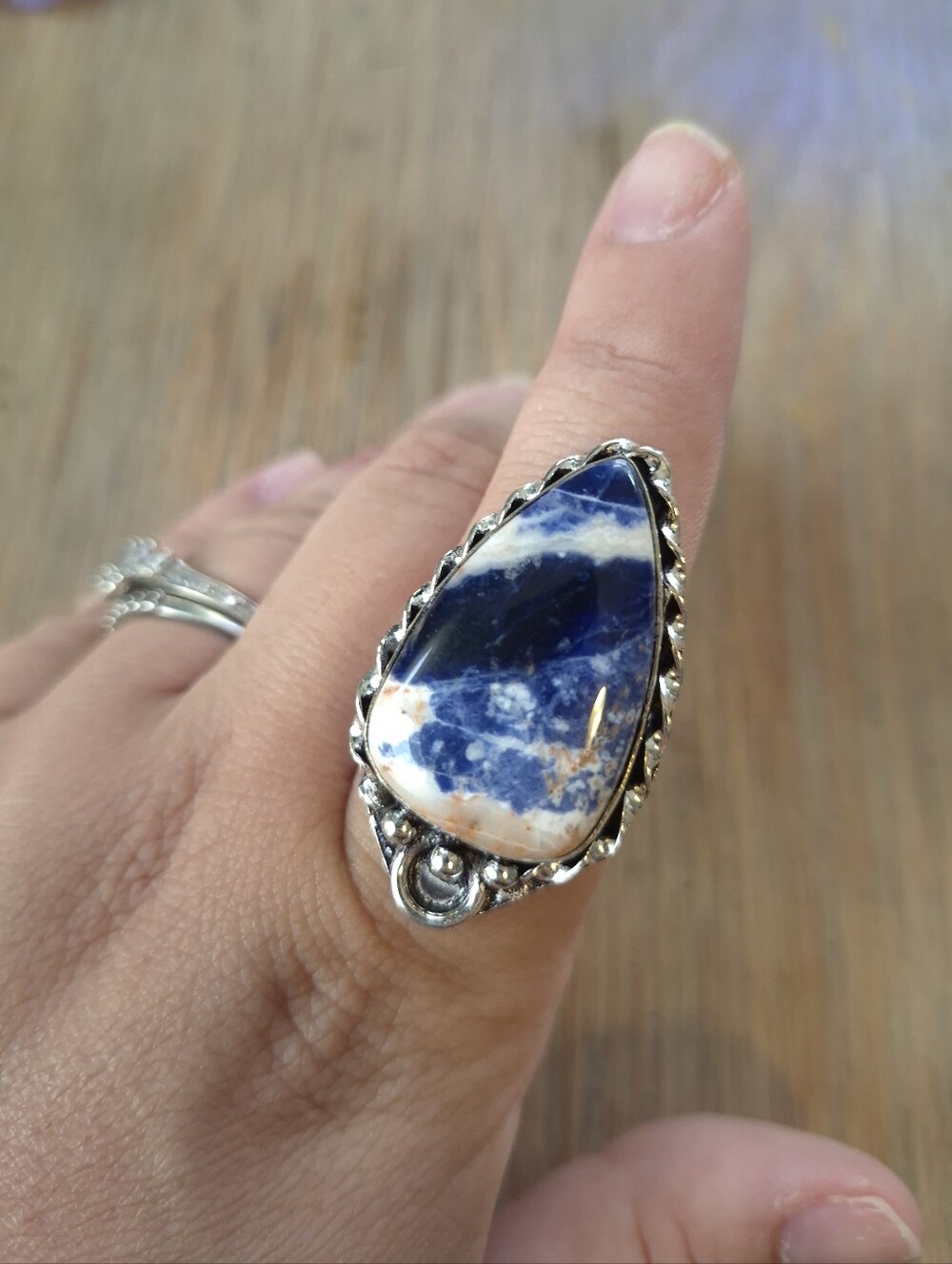 Sunset Sodalite Ring